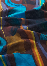 Load image into Gallery viewer, Sea Salt - Pretty Printed Scarf in Zennor Stack Dark Rye
