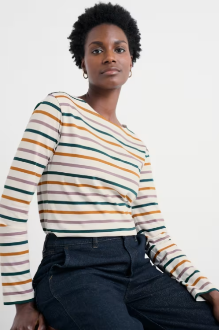 Sea Salt - Sailor Shirt in Tri Breton Verte