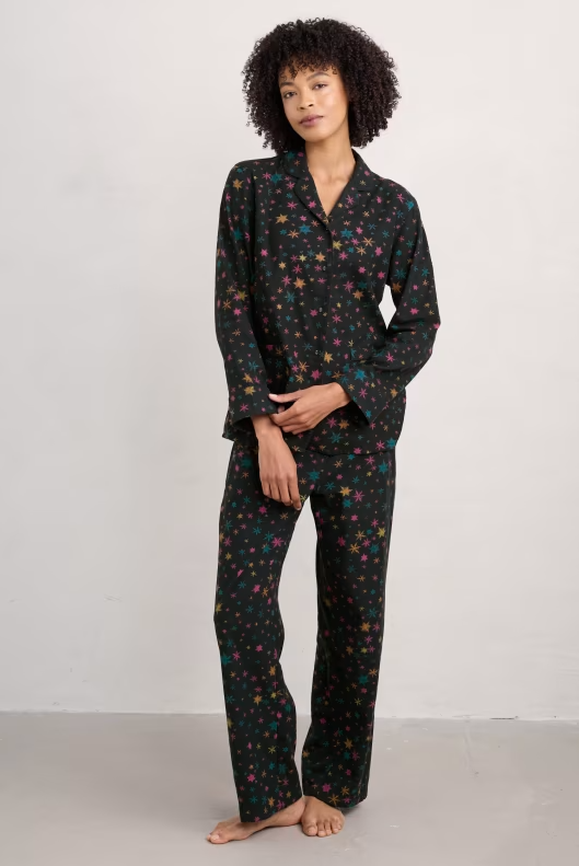 Sea Salt - Simple Stars Pyjamas - Snow Stars Onyx