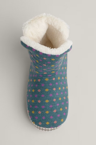 Sea Salt - Snooze Slipper Booties - Confetti Dusky Jade