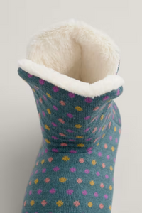 Sea Salt - Snooze Slipper Booties - Confetti Dusky Jade