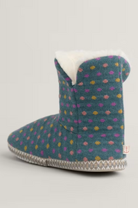 Sea Salt - Snooze Slipper Booties - Confetti Dusky Jade