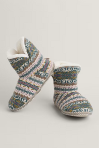 Sea Salt - Snooze Slipper Booties - Goldfinch Dusky Jade Multi