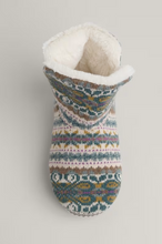 Load image into Gallery viewer, Sea Salt - Snooze Slipper Booties - Goldfinch Dusky Jade Multi
