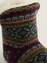Load image into Gallery viewer, Sea Salt - Snooze Slipper Booties in Larkspur Dark Hellebore
