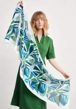 Load image into Gallery viewer, Sea Salt - Summer Scarf in Spinnaker Border Hedgerow
