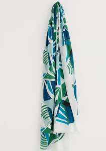 Sea Salt - Summer Scarf in Spinnaker Border Hedgerow