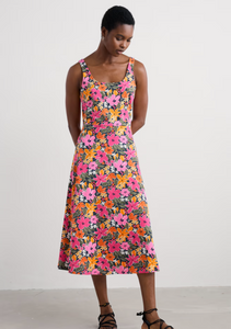 Sea Salt - Sun Gleam Dress in Citrus Floral Tulip