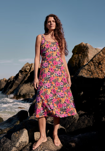 Sea Salt - Sun Gleam Dress in Citrus Floral Tulip
