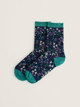 Load image into Gallery viewer, Sea Salt - Bamboo Arty Socks in Forest Ditsy Mix
