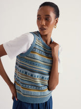 Load image into Gallery viewer, Sea Salt - Cove Cottage Vest in Carved Relief Cadet Multi
