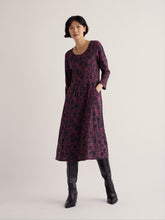 Load image into Gallery viewer, Sea Salt - Enor Dress in Allium Flowers Plum Berry
