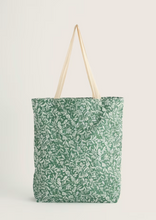 Load image into Gallery viewer, Sea Salt - Foldaway Canvas Shopper in Garden Peas Pea Pod Chalk
