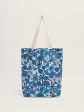 Load image into Gallery viewer, Sea Salt - Foldaway Canvas Shopper in Sketchbook Blooms Cadet
