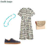 Load image into Gallery viewer, White Stuff - Iris Linen Dress in Ivory Multi
