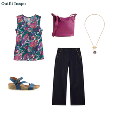 Load image into Gallery viewer, White Stuff - Reese Button Detail Jeans in Dark Denim

