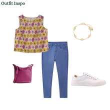 Load image into Gallery viewer, Sea Salt - Colour Study Top in Painted Asters Chalk
