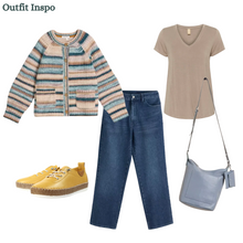 Load image into Gallery viewer, White Stuff - Suzanna Crew Cardi in Blue Multi
