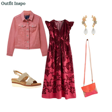 Load image into Gallery viewer, White Stuff - Lorna Linen Blend Maxi Dress in Red Multi
