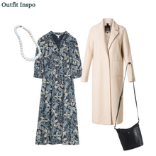 Load image into Gallery viewer, Sea Salt - Foxtrot Dress - Inked Foliage Dusky Jade
