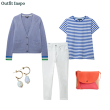 Load image into Gallery viewer, Crew Clothing - Harmony Relaxed Cardigan in Blue
