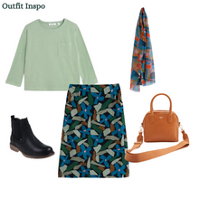 Load image into Gallery viewer, Sea Salt - Forest View Skirt in Zennor Flower Onyx

