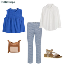 Load image into Gallery viewer, White Stuff - Isla Mix Top in Bright Blue
