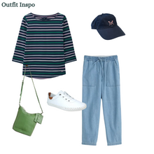 Load image into Gallery viewer, Crew Clothing - Essential Breton in Navy Multi
