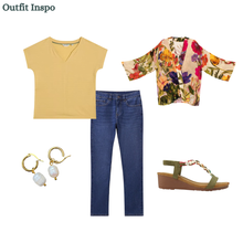 Load image into Gallery viewer, White Stuff - Nelly Notch Texture Tee in Light Yellow
