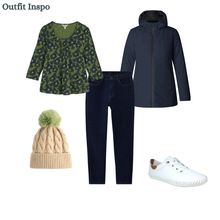 Load image into Gallery viewer, Sea Salt - Penhollow Top in Anemone Sketch Cedar Green
