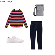 Load image into Gallery viewer, White Stuff - Clara Stripe Long Sleeve Tee in Pink Multi
