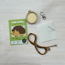 Load image into Gallery viewer, The Crafty Kit Company - Sending A Hedgehug - Mini Matchbox Cross Stitch Kit
