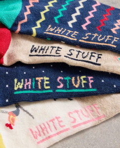 White Stuff - 4PK Christmas Ankle Socks - Navy Multi