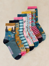 Load image into Gallery viewer, White Stuff - 7 Pack Day of the Week Socks in Pink Multi
