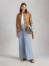Load image into Gallery viewer, White Stuff - Ally Linen Wide Leg Trouser in Blue Multi
