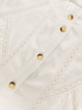 Load image into Gallery viewer, White Stuff - Annabelle Lace Trim Top in Pale Ivory
