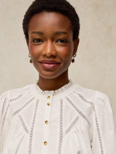 Load image into Gallery viewer, White Stuff - Annabelle Lace Trim Top in Pale Ivory
