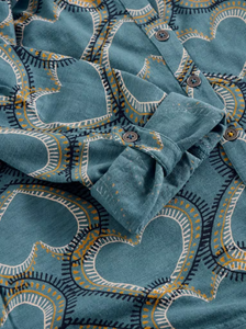 White Stuff - Annie Jersey Shirt in Blue Print