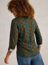 Load image into Gallery viewer, White Stuff - Annie Printed Sparkle Shirt - Teal Print
