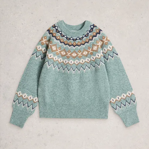 White Stuff - Arctic Fairisle Jumper in Blue Multi