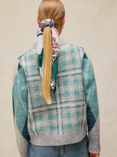 Load image into Gallery viewer, White Stuff - Argyle Check Cardi in Blue Multi
