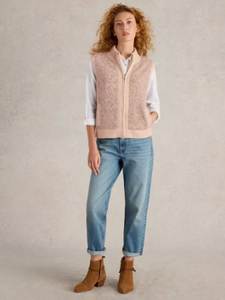 White Stuff - Becky Boucle Gilet - Light Natural