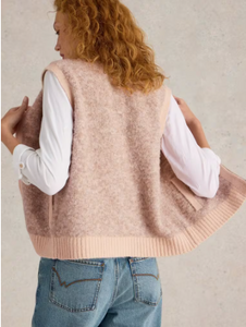 White Stuff - Becky Boucle Gilet - Light Natural