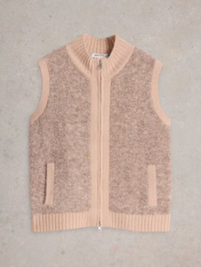 White Stuff - Becky Boucle Gilet - Light Natural