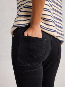 White Stuff - Brooke Cord Straight Trouser in Charcoal Grey