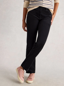 White Stuff - Brooke Cord Straight Trouser in Charcoal Grey