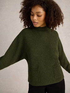 White Stuff - Carli Jumper in Khaki Green