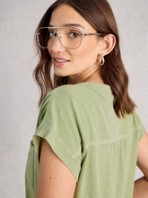 Load image into Gallery viewer, White Stuff - Cecily Sleeveless Shirt in Khaki Green
