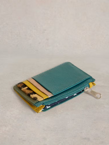 White Stuff - Celia Card Holder Purse in Teal Multi