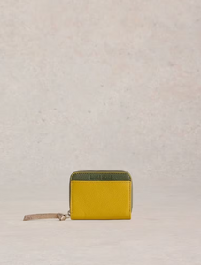White Stuff - Cerys Zip Around Purse in Mid Chartreus